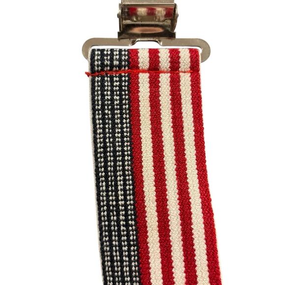 AMERICAN FLAG Suspenders Custom Leather Crafts, Cowhide - Picture 6 of 11